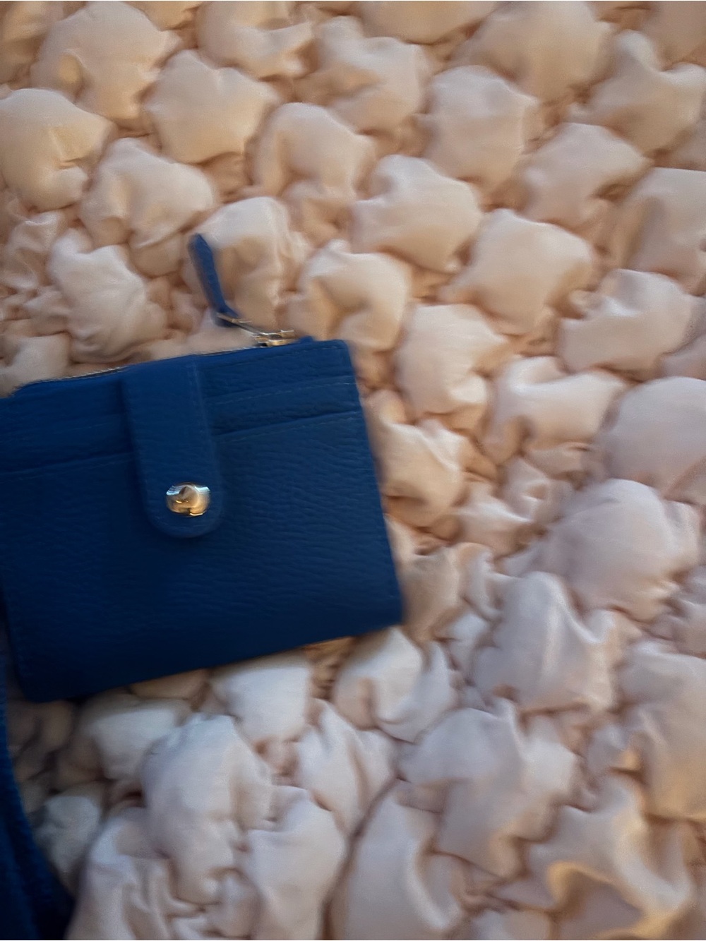Blue Women'sAndar leather Compact Wallet - Sleek Everyday Card Holder